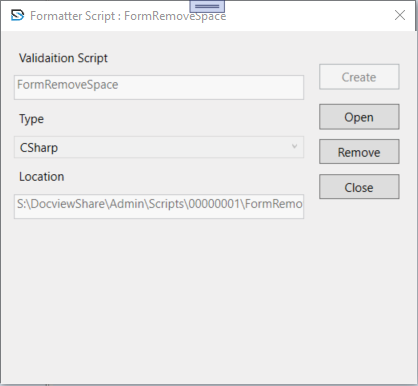 Formatter Setup Properties