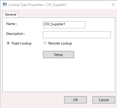Lookup Setup Properties