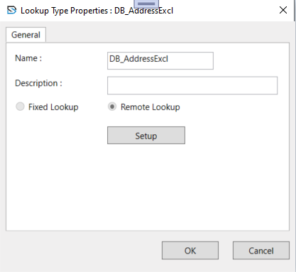 Lookup Setup Properties