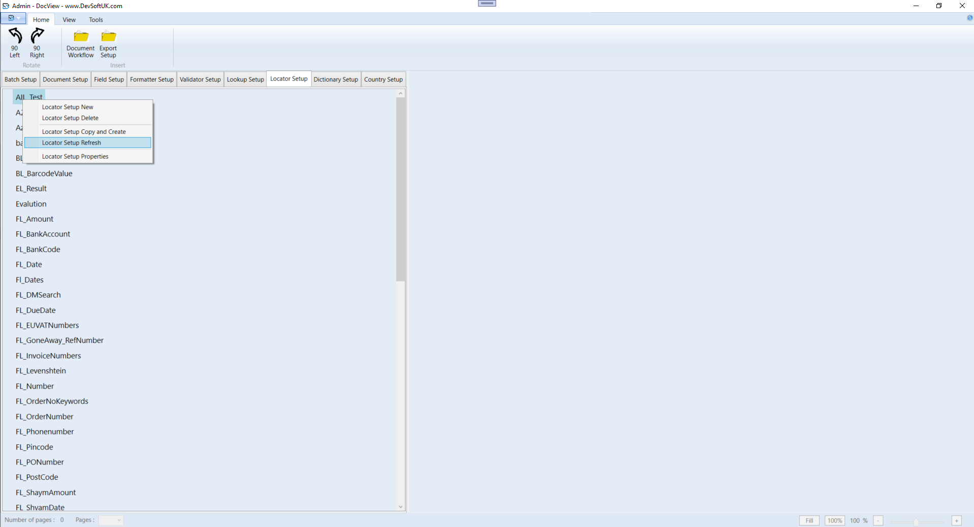 Locator Setup Refresh