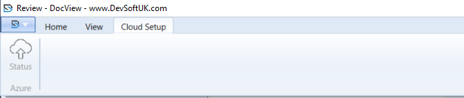 Review Cloud Setup Tab Screenshot