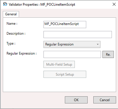 Validator Setup Properties