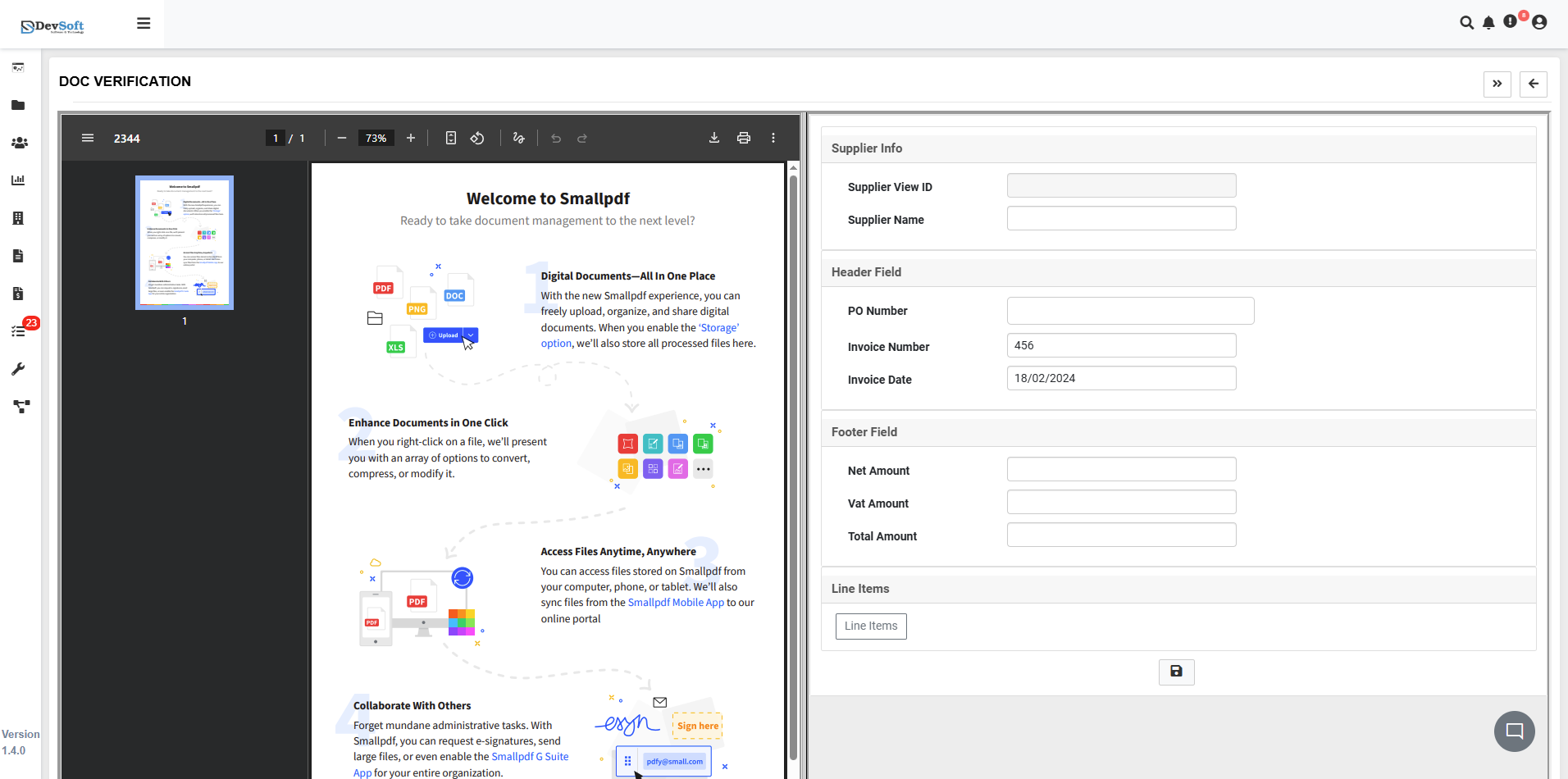 Doc Verification View