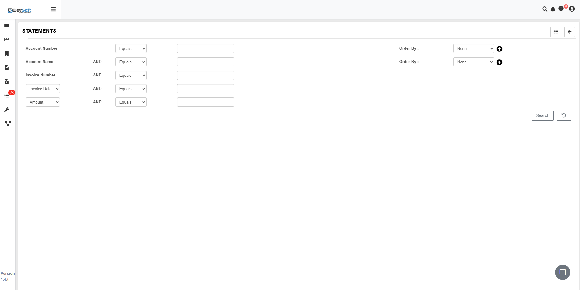 DocView Web Statements List