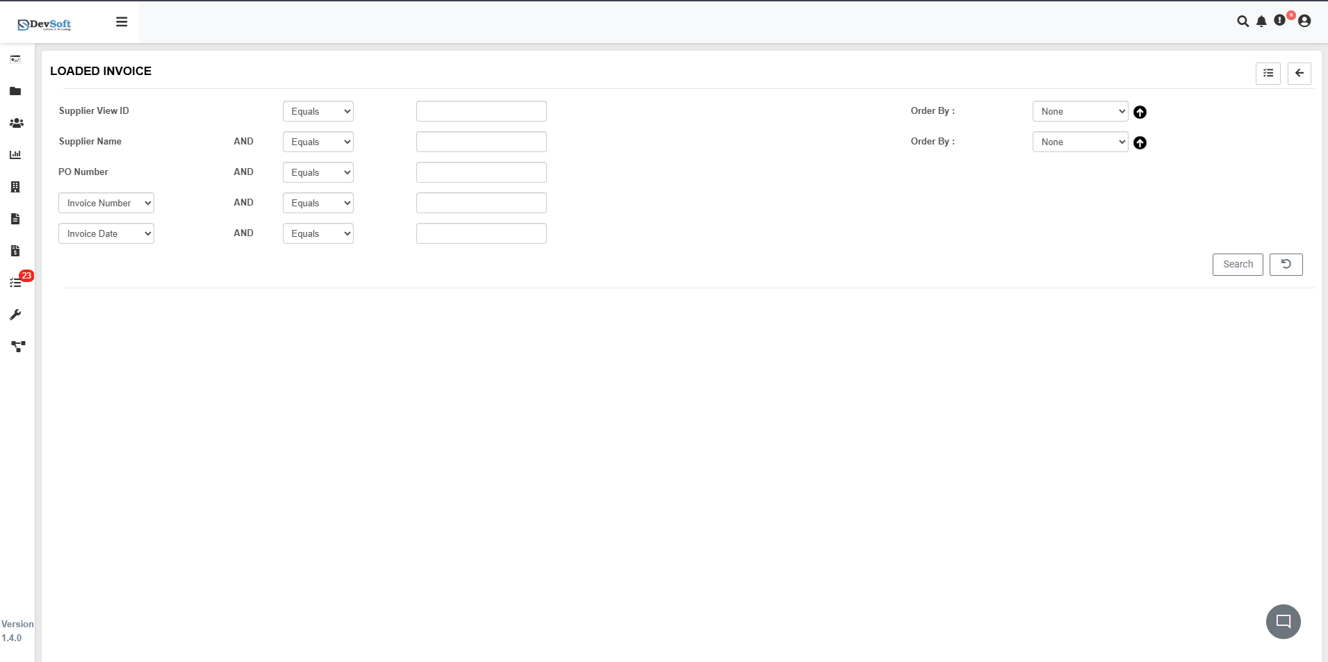 Loaded Invoices Properties