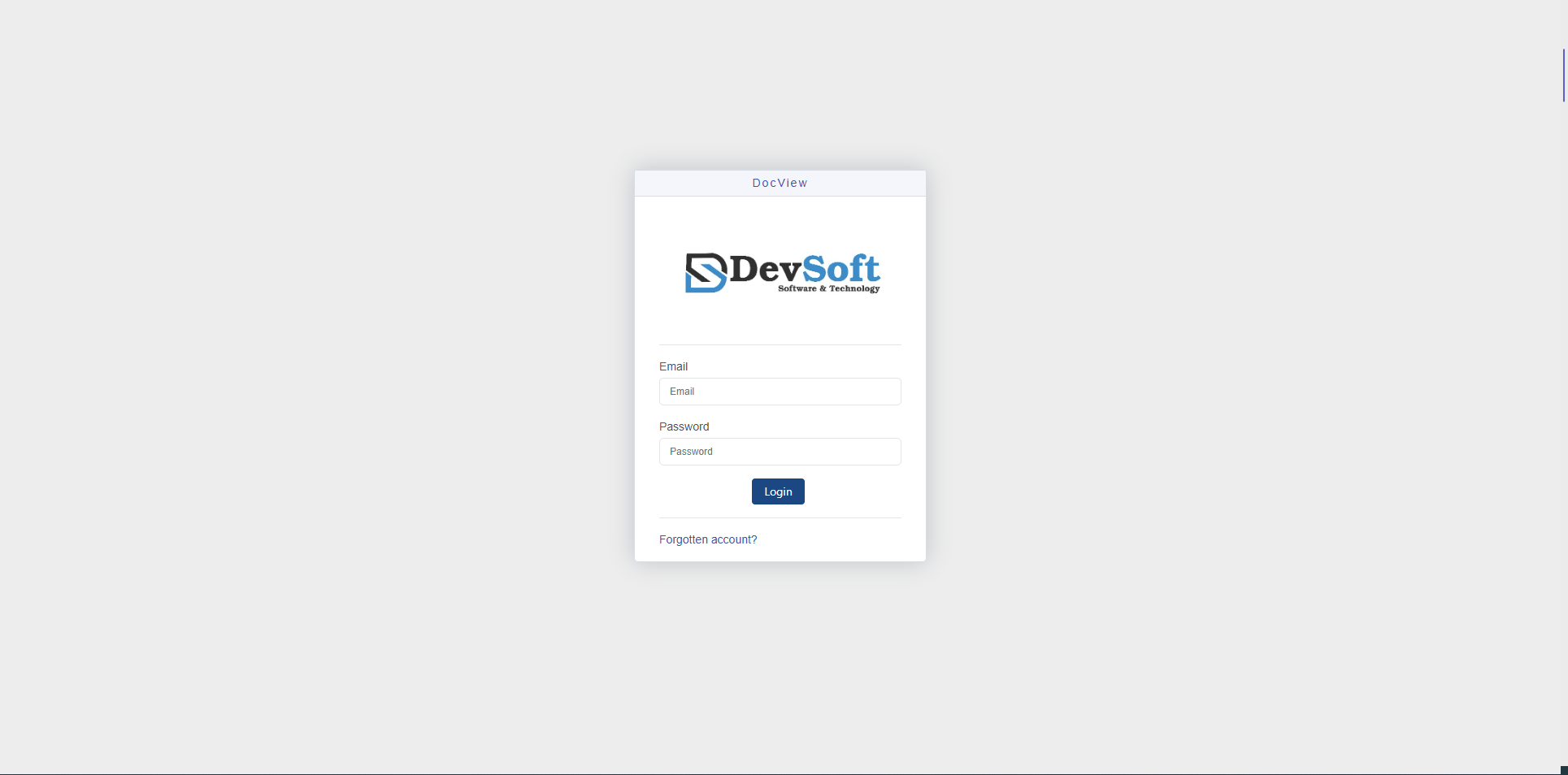 DocView Web Login Panel