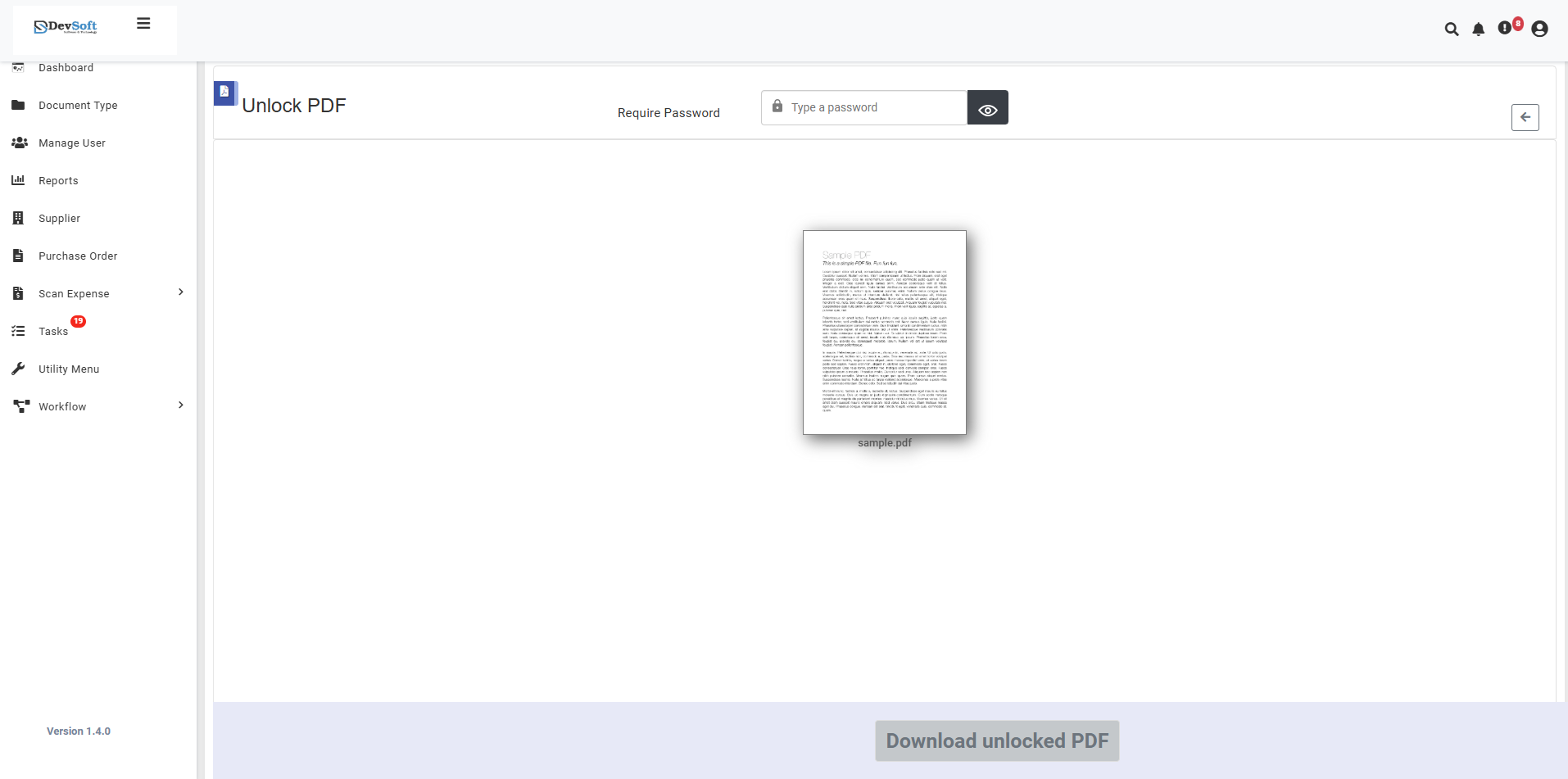 Unlock PDF Uploaded View