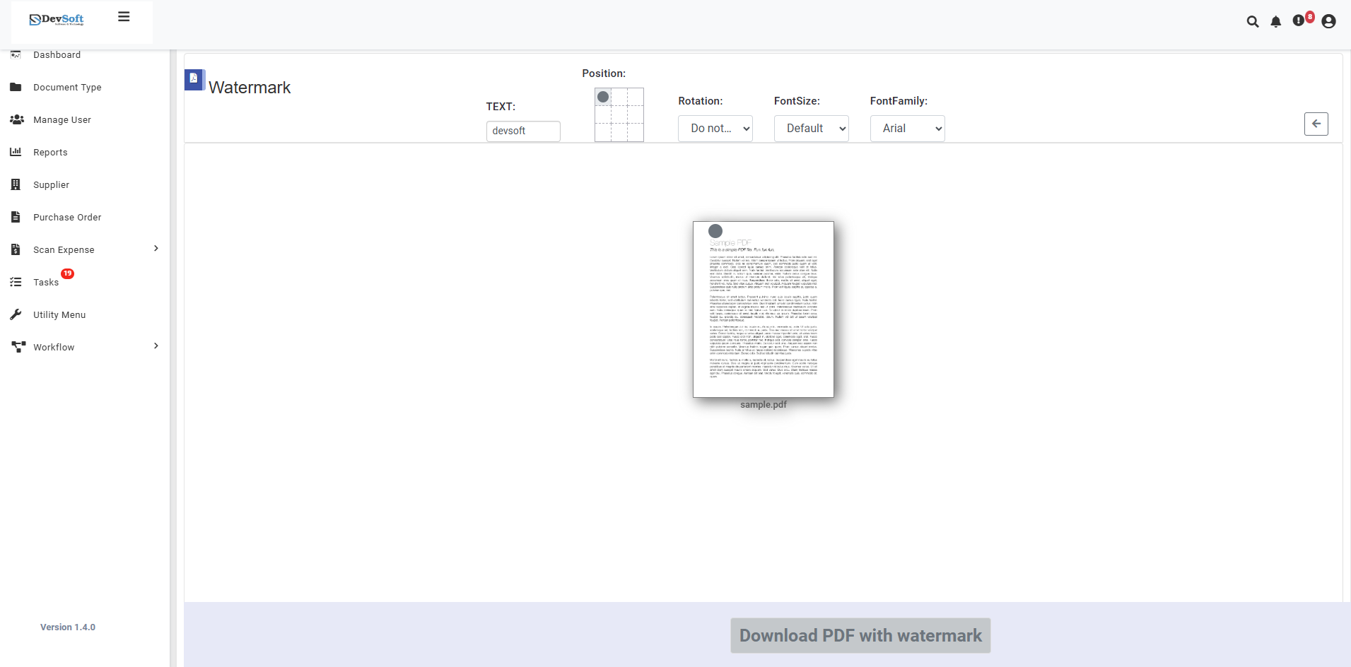 Watermark Uploaded View