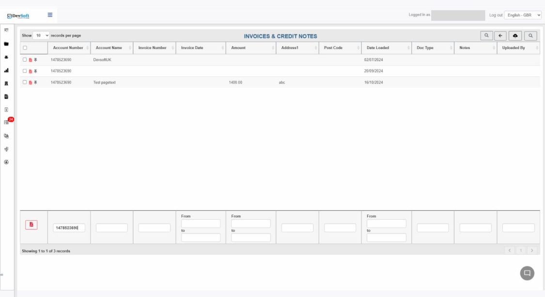 DocView web dashboard interface for smart document management
